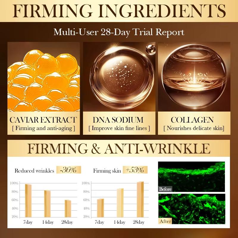 Caviar Anti-Falten-Gesichtscreme, Kollagen, Anti-Aging, straffendes Lifting, verblasst feine Linien, feuchtigkeitsspendend, glatt, aufhellend, Hautpflegeprodukte