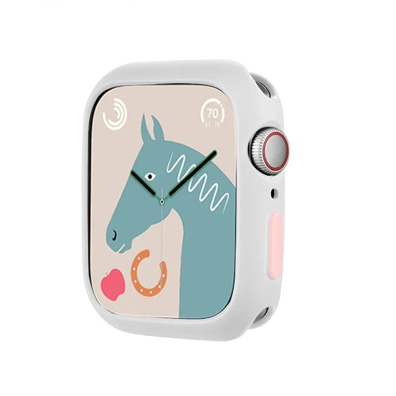 NEW Candy Soft Case for Apple Watch Cover 9 8 7 6 Se 5 4 3 45 42mm 38mm Protection Iwatch Serier 44mm 40mm 41mm Silicone Bumper