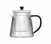 GLASS JUG 1L TEA INFuser with Filter + 2 Glasses, Green Handle