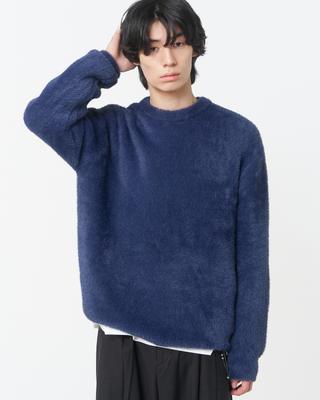 Misekiseoulmaen Hairy Crewneck Knit Navy