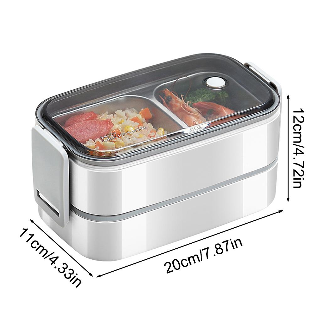1PC Stainless Steel Sealed Insulated Box, Double-Layer Lunch Box That Students Can Heat In The Microwave At Work