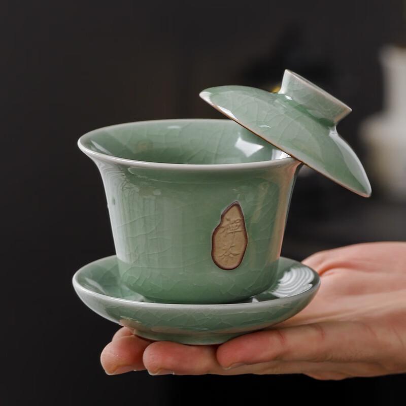 Ge Kiln Ceramic Kung Fu Tea Set - 10-Piece Gift Set