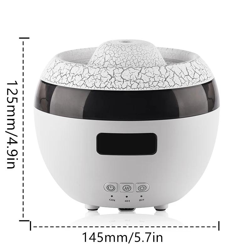 

300ML Colorful Led Lamp Portable Aroma Diffuser New Trend Volcano Jellyfish Spray Fire Flame Oil Humidifier Diffuser With Remote UK белый