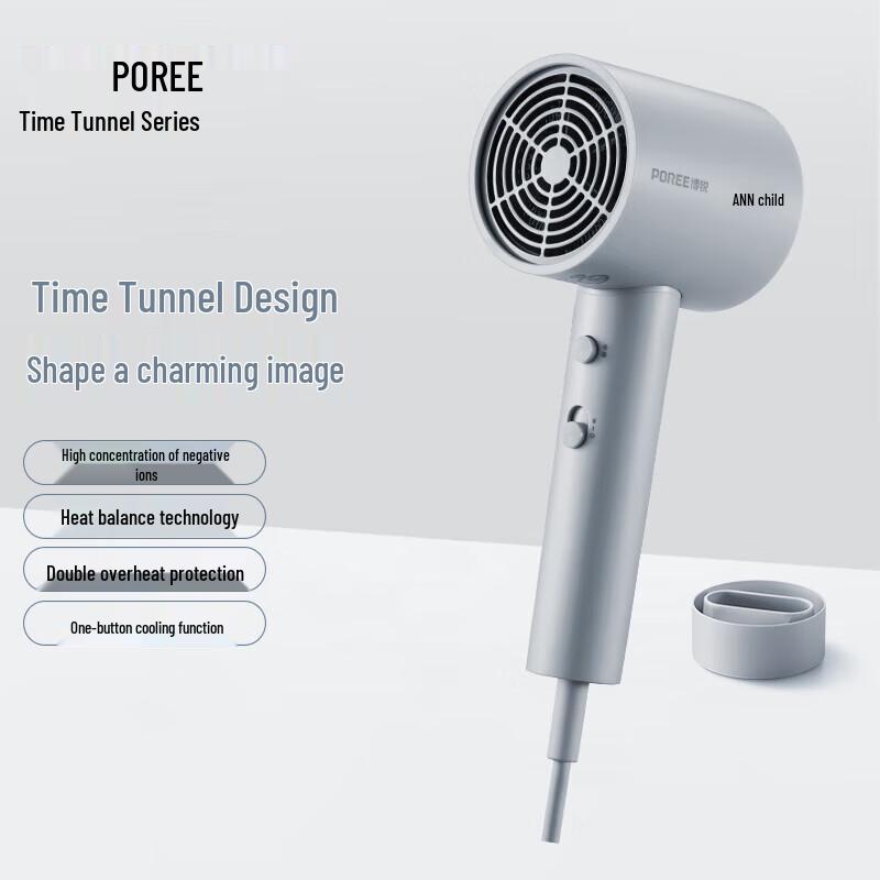 POREE PH1636 Negative Ion Hair Dryer CN plug (adapter included)