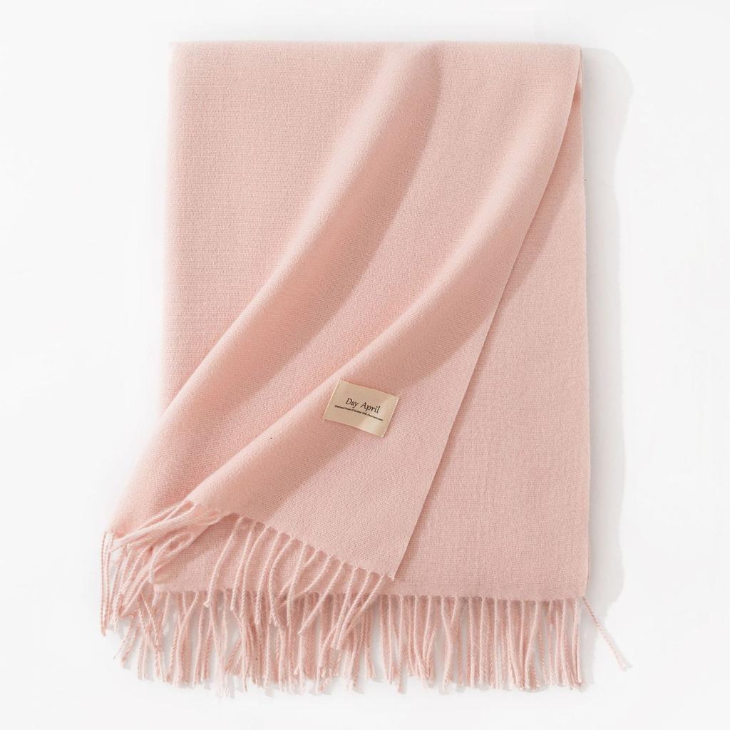 Red Imitation Cashmere Scarf, Pure Color, Women's Winter Accessory, High-end Feel, Versatile, Perfect for New Year Wrapping.