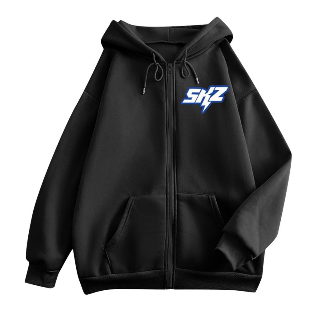 Women's Casual Fashion Printed Long Sleeve Zipper Hooded Sweatshirt