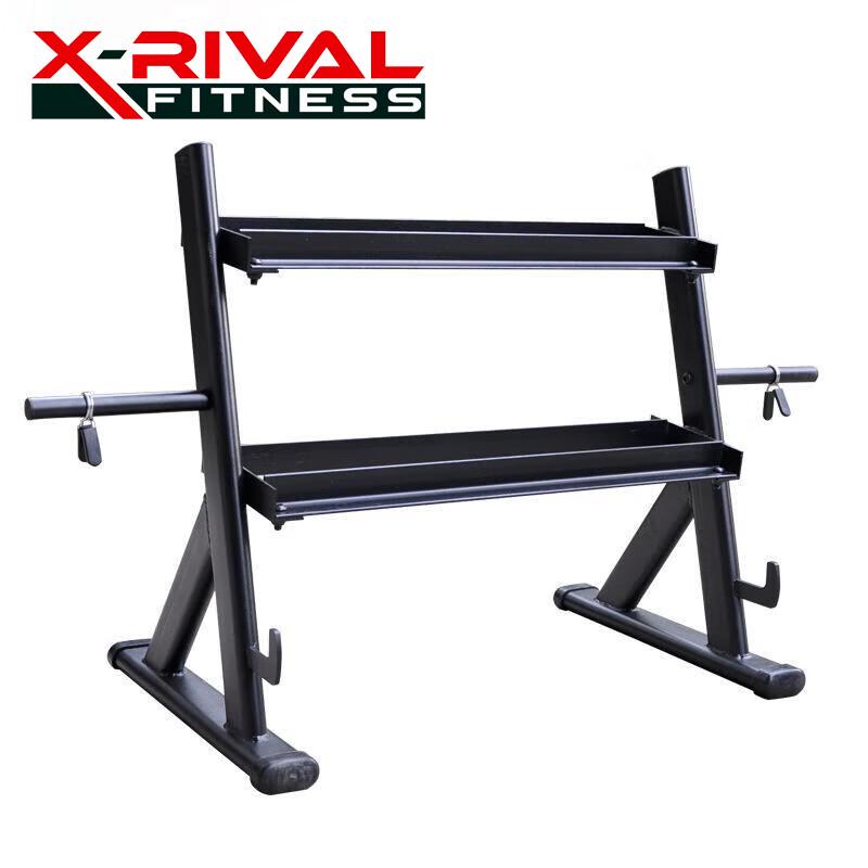 X-RIVALFITNESS Double-Layer Dumbbell Rack