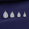 Baolaixing 2023 S925 Silver Water Drop Stud Earrings with Single Diamond