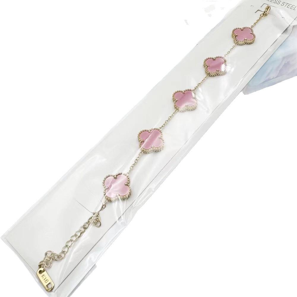 15MM Titanium Steel Four-Leaf Clover Bracelet - Forest Series, Non-Fading Fresh Style