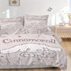 3pcs Heart Cinnamoroll Sanrio Print Cover Set Ultra Soft, Breathable, and Comfortable Bedding with Stylish Design for Bedroom and Guest Room Deco