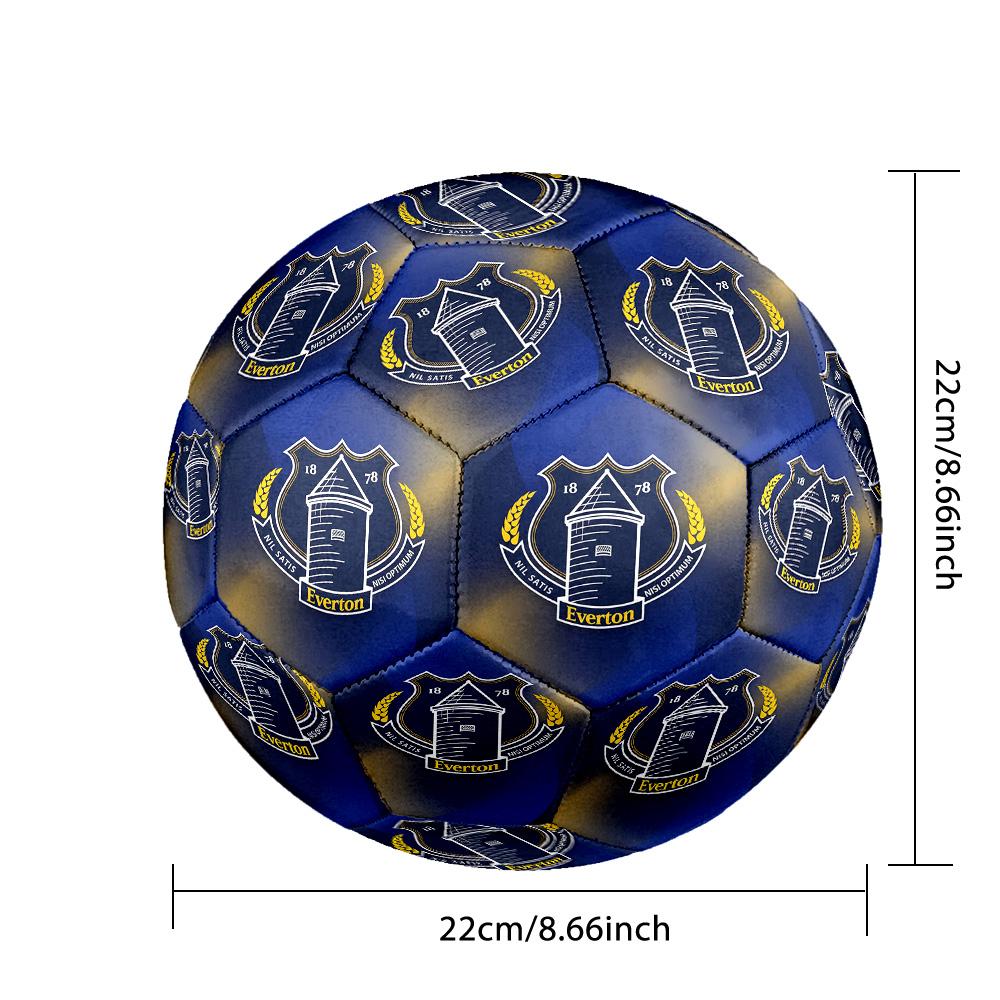 Balón de Fútbol Estampado del Everton Talla 5, Balón de Fútbol Antideslizante para Partido de Adultos, Souvenir para Aficionados al Fútbol