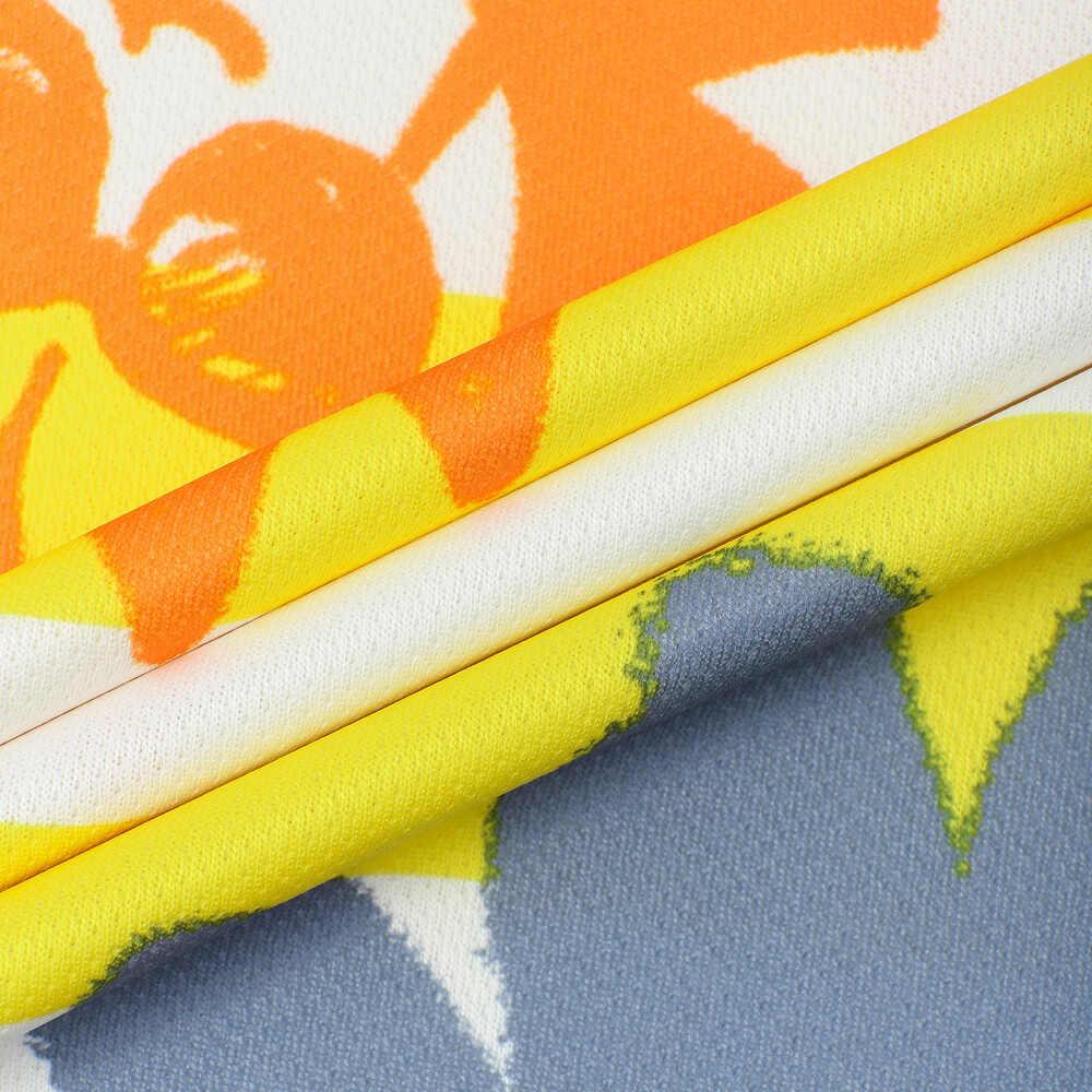 Nike Color Block Striped Round Neck Quick Dry Sunflower Short Sleeve T-Shirt Kids Tops Yellow White HM4639731