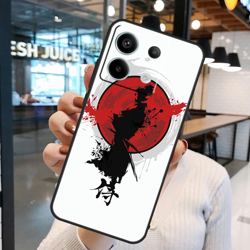 Japanese Bushido Samurai Case For Xiaomi Redmi Note 11 9 10 12 13 14 15 Pro Plus Redmi 15 15C 10C 12C 13C 14C Cover