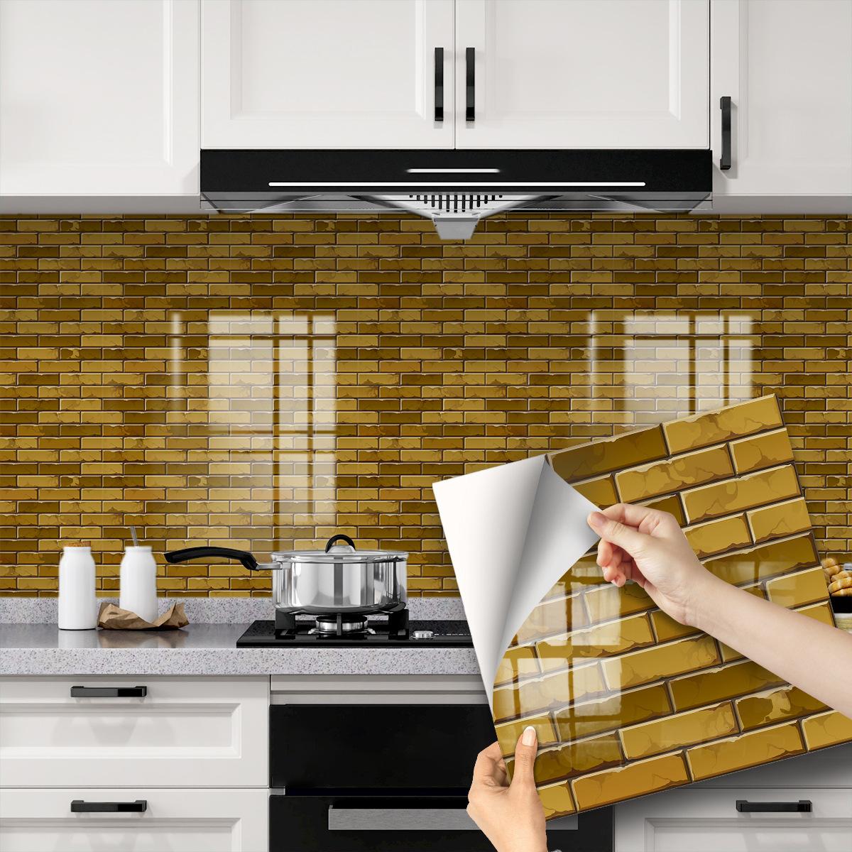 

Водонепроникна та маслостійка кухонна наклейка, наклейка на плитку, для кухні, ванної кімнати, самоклейка на стіну, потовщена 20X20cm/20piece