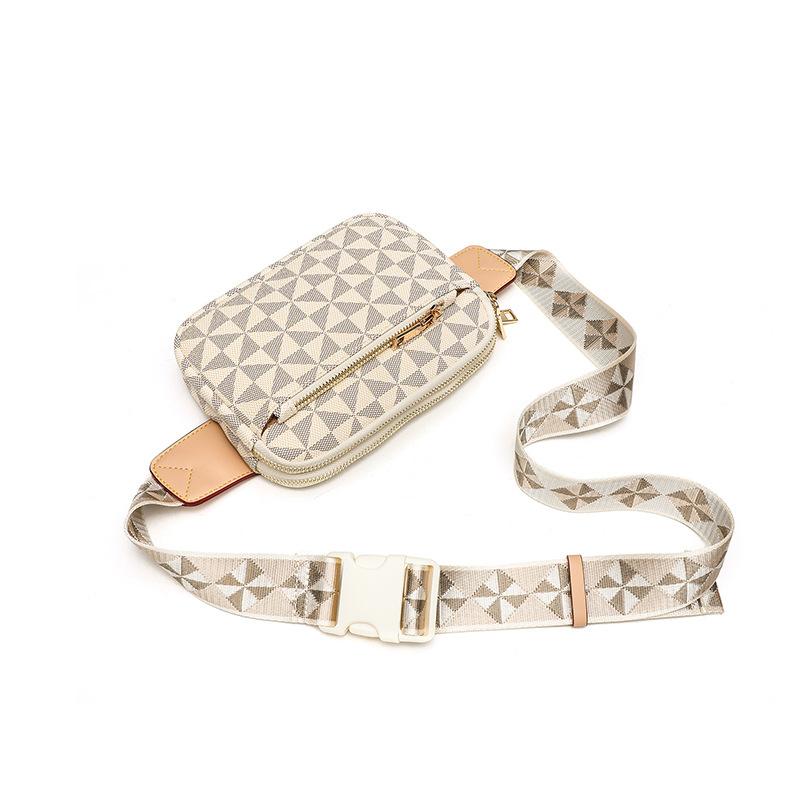 Fashion Crossbody Bag Adjustable Shoulder Strap Shoulder Bag Windmill Print Camera Bag Multi Layer Square Bag