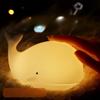LED Night Light Pat The Silicone Light Cute Whale Animals Lamp Home Bedroom Bedside USB Charging Lights Decor for Birthday Gift
