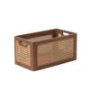 Panier décoratif en bois avec inserts et anses en rotin – polyvalent