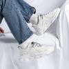 Men's shoes 2025 summer breathable mesh sports thick sole heightening samurai young dad white shoes 60158-P