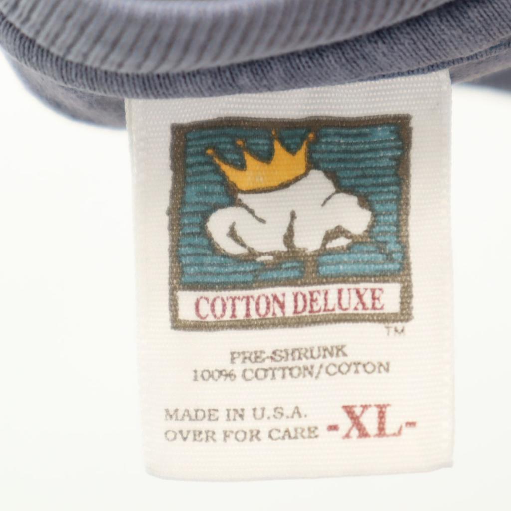 COTTON DELUXE 90s Made In USA Old Short Sleeve T-shirt XL Single Stitch Men's Used