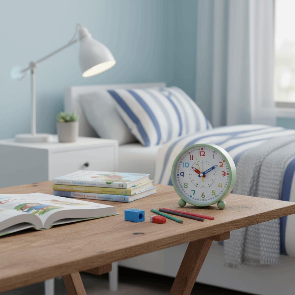 Battery Operated Children's Alarm Clock Portable Desk Clock Retro Alarm Clock Time Management Tool