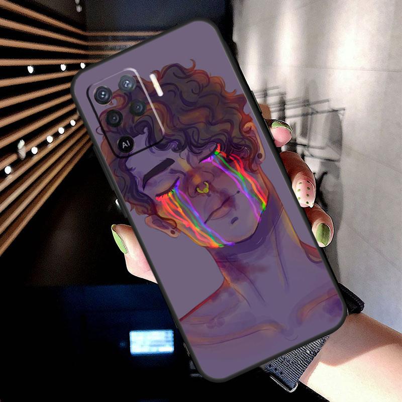 Gay Lesbian LGBT Rainbow Pride Case For Oppo A74 A54 A94 A80 A60 A40 A18 A38 A58 A78 A98 A96 A76 A16 A15 A17 A57 A77 A5 Pro