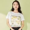 Tatu Women's Embossed Floral Print T-Shirt