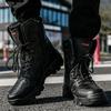 Herren Taktische Stiefel Herren Outdoor Sneaker Lässige Hohe Kampfstiefel Herren Rutschfeste Arbeitsschuhe Motorradstiefel Größe 39-47