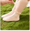 Girls' socks, summer pure cotton princess mesh socks, children's spring and summer high tube pile socks, girls' lace long tube cotton socks