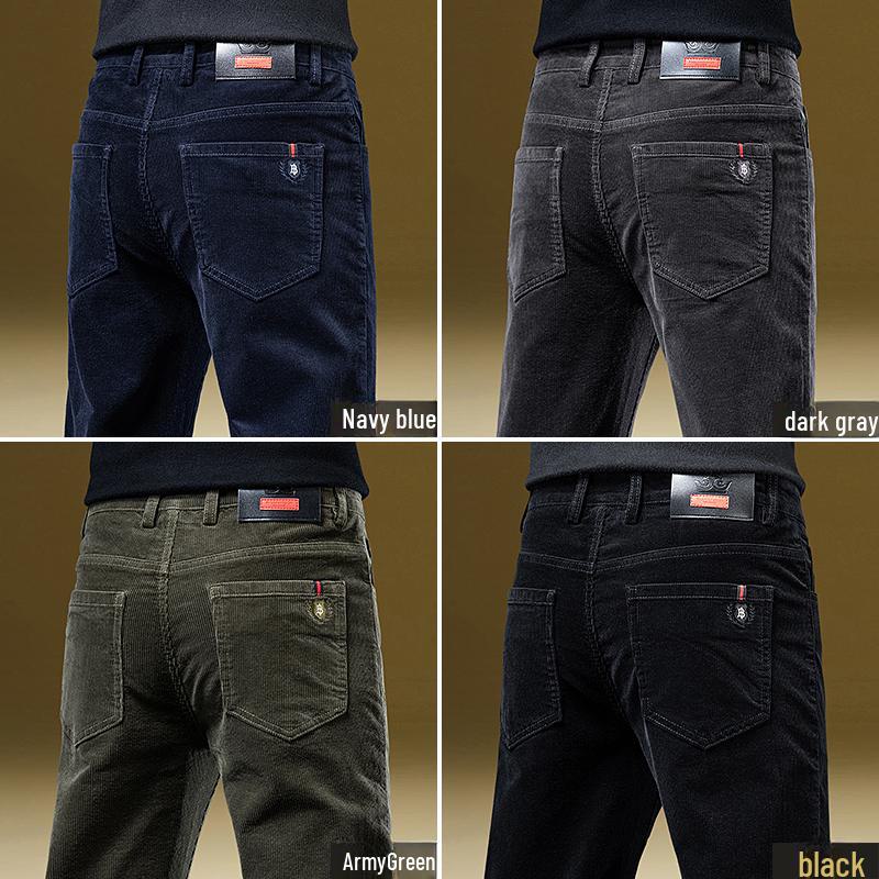 Pánské 2025 Slim Fit Manšestrové Ležérní Business Kalhoty