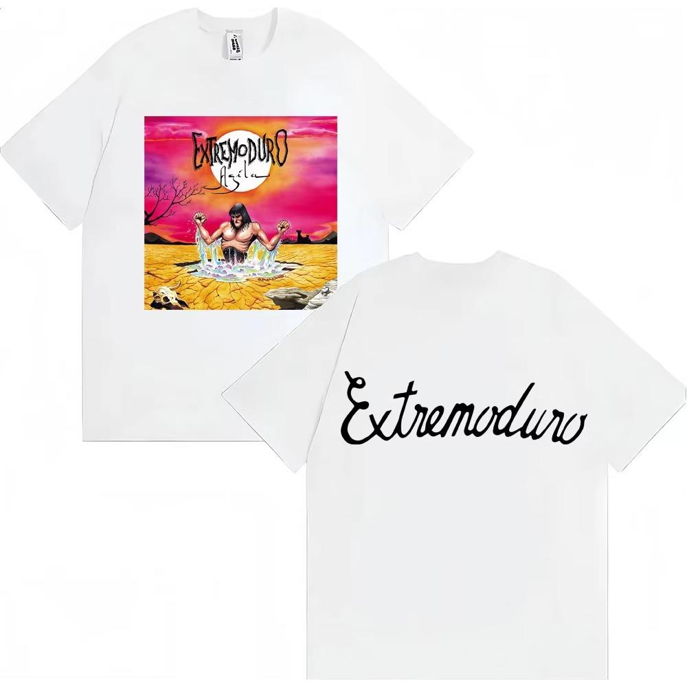 Rock Band Extremoduro Agila Album Graphic Tshirts Men Women Fashion Vintage Hip Hop TShirt Cotton Loose Fans T Shirt Streetwear