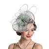 Popular European and American bridal headgear retro mesh top hat feather hair accessories headgear horse racing festival mesh headgear