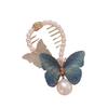 Luxury Embroidered Butterfly Bun Hair Clip – High-End Retro Updo Accessory