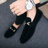 Black Male Casual Shoe Velvet Flat Men's Leather Shoes Social New In Legitimate High Quality Fashion Promotion Shipping Free Pu