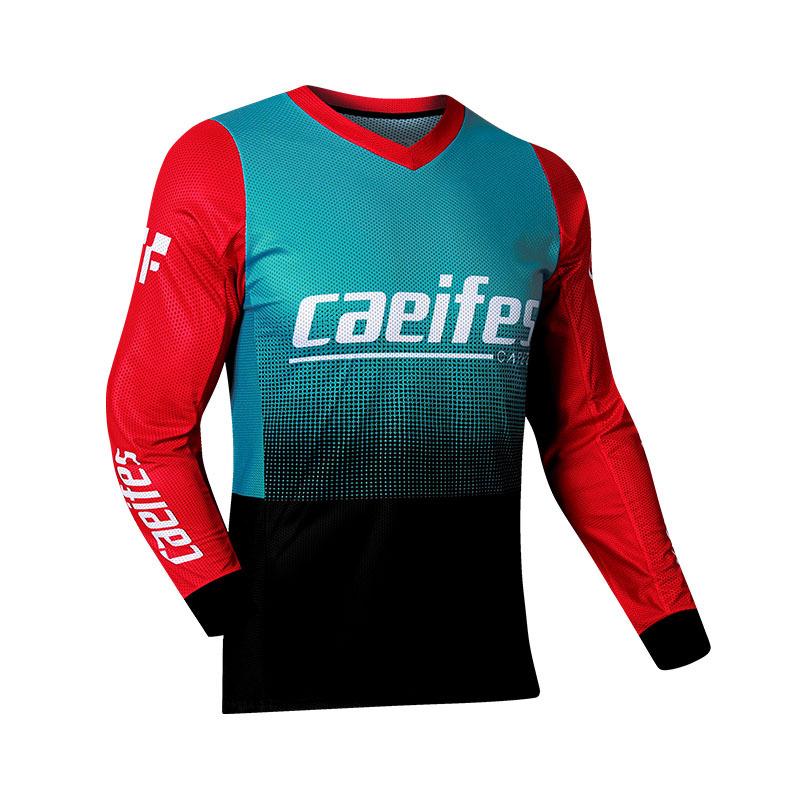 Spot Off-road Motorcycle Clothing, Cycling Clothing, Downhill Clothing, Casual Crew Neck T-shirt, Breathable and Quick-drying Running Clothing, 