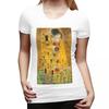 The Kiss By Gustav Klimt TShirt for Women Crew Neck Streetwear T Shirts Womens Short Sleeve Summer Clothes Tops