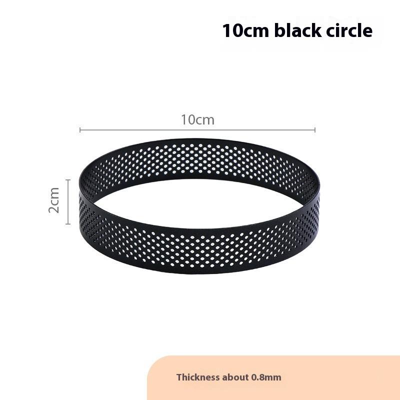 5/6/7/8/9/10 Cm Perforated Tart Rings With Hole Stainless Steel Tart Bottom Tower Fruit Pie Quiches Cake Ring Mousse Baking Mold