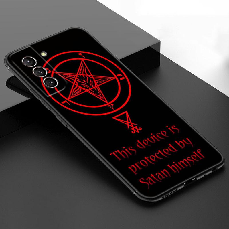 

Пентаграмма 666 демонический сатанинский черный силиконовый чехол для телефона Samsung Galaxy S23 S21 S20 FE S24 S22 Ultra S10E S10 S9 S8 Plus Samsung S23 Plus