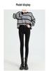 Tall Women's High-Waisted Plus Velvet Skinny Black Pants - Autumn/Winter 2025