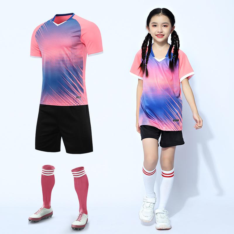 Soccer Uniform Suit Men'S Training Team Uniform Jersey Children Adult Sports Suit Royal Blue Ball Jersey