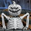 Halloween Skeleton Decoration Haunted House Decor Night with Green Light Yard Art Terror