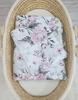 Baby bedding set with filling, 2 pieces, 75x100cm NEWBORN - Romantic peonies