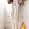 Fashion Women Casual Thicken Harem Pants Autumn Winter Plush Velvet Capris Solid Fleece Chenille Pants Women High Waist Straight Ladies Trousers 2356
