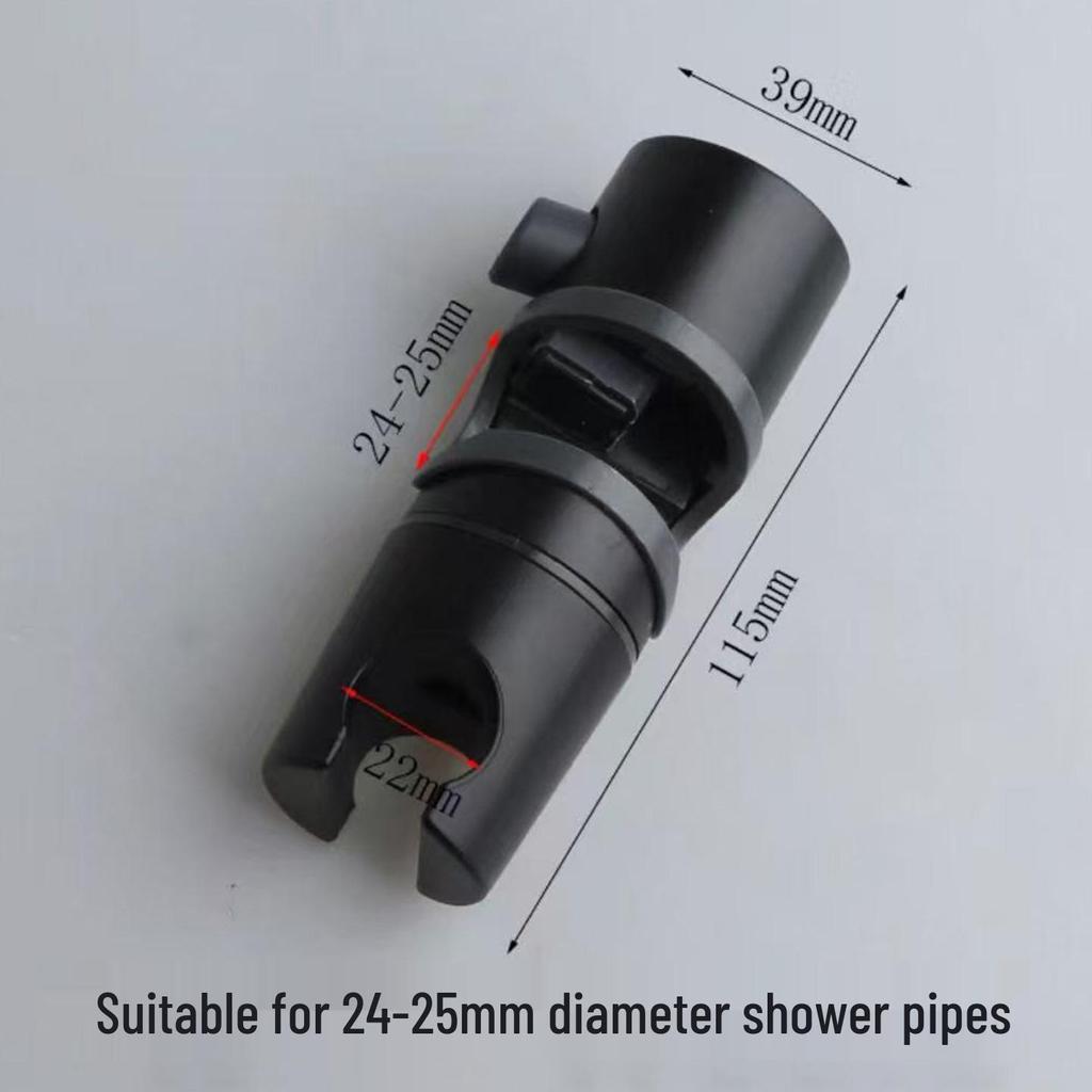 Adjustable Shower Head Holder with Slider for 18-25mm Round Rail