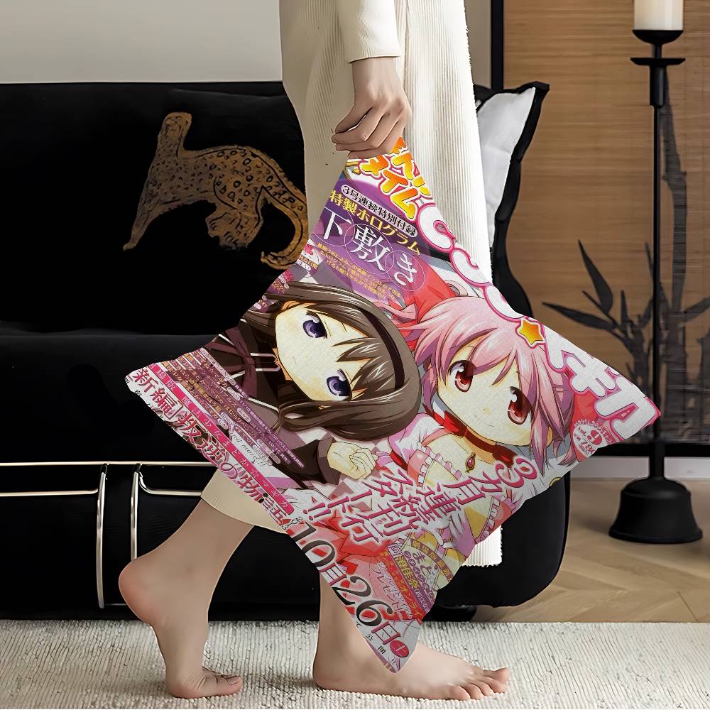 Puella Magi Madoka Magica Animes Personalized Pillow Cover Kids Bedroom Wild Party Decor Pillowcase Kid Birthday Shower Gift