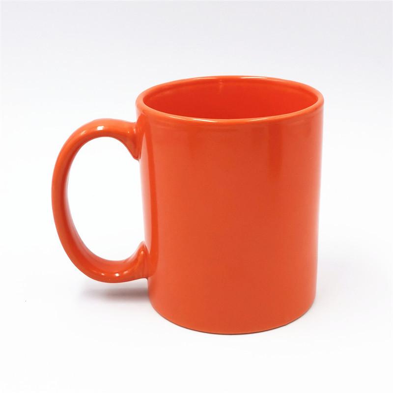 

Цветная керамическая кружка, Цветная глазурованная керамика, Рекламная кружка, Кофейная кружка, Подарочная кружка для воды 11 унций 301-400ml оранжево-красный