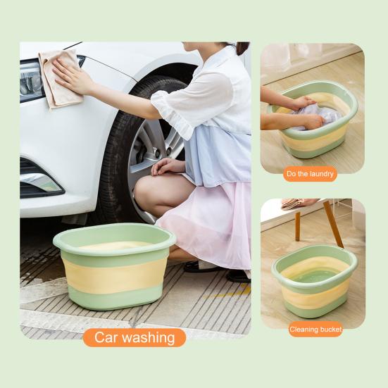 Folding Footbath with Lid Dual-State Switching One-Touch Foldable Design Foot Basin Ergonomic Anti-aging Pet Paw Care Tool