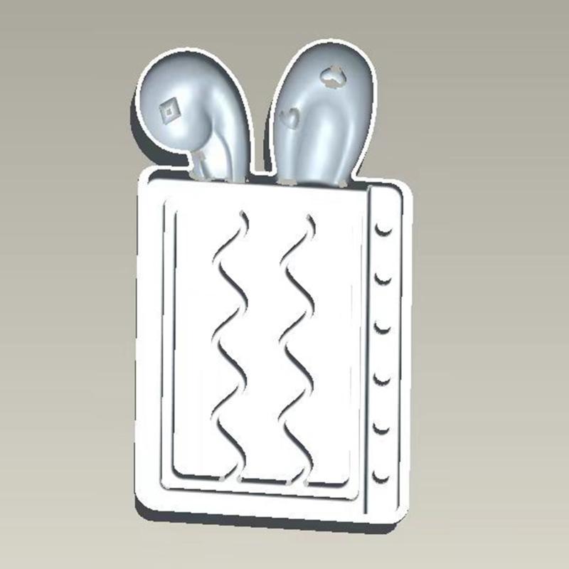 Shaker Resin Molds Rabbit Ear Notebook Shape Silicone Quicksand Molds Resin Casting Mold DIY Making Supplies for Crafts
