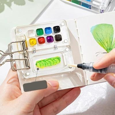 Artist Paint Box for Watercolor And Acrylic, Portable Mixing Tray