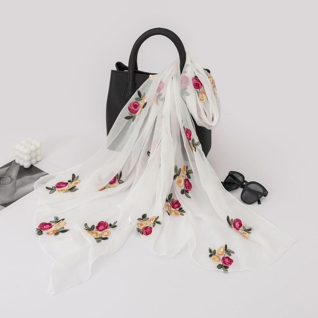 Ethnic Style Scarf for Women Fashion Yunnan Travel Outfit Summer Embroidery Embroidery Exterior