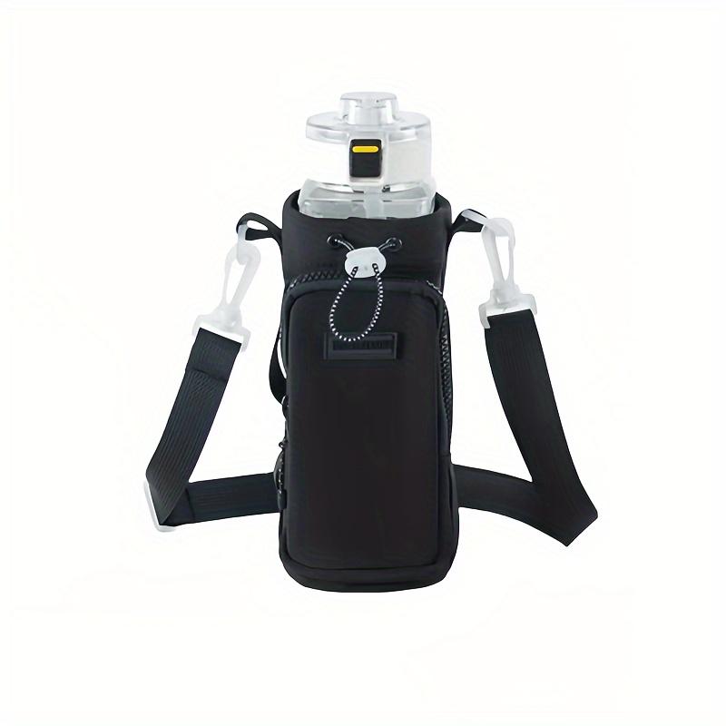 Unisex Crossbody Water Bottle Bag with Detachable Thermal Cup Holder & Strap Hands-Free Outdoor Hydration Pack, Compatible with Smartphones & Cameras